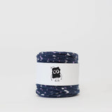 Disco Bows (Navy): Reclaimed T-Shirt Fabric Yarn