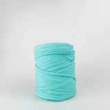 Tame Teal: Reclaimed T-Shirt Fabric Yarn
