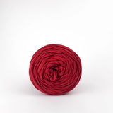 Carmine: Reclaimed T-Shirt Fabric Yarn