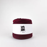 Wine: Reclaimed T-Shirt Fabric Yarn
