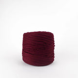 Wine: Reclaimed T-Shirt Fabric Yarn