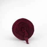Wine: Reclaimed T-Shirt Fabric Yarn