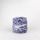 Blue Blobs: Reclaimed T-Shirt Fabric Yarn