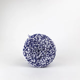 Blue Blobs: Reclaimed T-Shirt Fabric Yarn