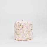 Peaches and Cream: Reclaimed T-Shirt Fabric Yarn