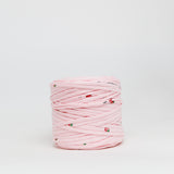 Strawberry Milk: Reclaimed T-Shirt Fabric Yarn