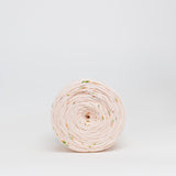 Peaches and Cream: Reclaimed T-Shirt Fabric Yarn