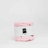 Strawberry Milk: Reclaimed T-Shirt Fabric Yarn