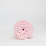 Strawberry Milk: Reclaimed T-Shirt Fabric Yarn