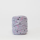 Disco Bows (Grey): Reclaimed T-Shirt Fabric Yarn