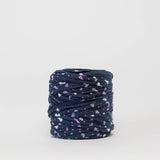 Disco Bows (Navy): Reclaimed T-Shirt Fabric Yarn