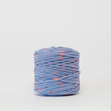 Kisses (Blue): Reclaimed T-Shirt Fabric Yarn