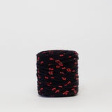 Kisses (Black): Reclaimed T-Shirt Fabric Yarn