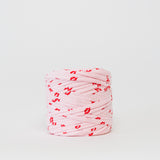 Kisses (Pink): Reclaimed T-Shirt Fabric Yarn