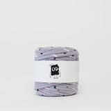 Disco Bows (Grey): Reclaimed T-Shirt Fabric Yarn