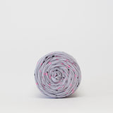 Disco Bows (Grey): Reclaimed T-Shirt Fabric Yarn