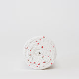 Cherry Drop: Reclaimed T-Shirt Fabric Yarn
