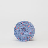 Kisses (Blue): Reclaimed T-Shirt Fabric Yarn