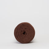 Brownie: Reclaimed T-Shirt Fabric Yarn