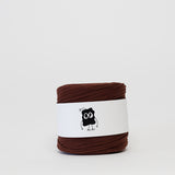 Choco Cherry: Reclaimed T-Shirt Fabric Yarn