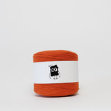 Burnt Orange: Reclaimed T-Shirt Fabric Yarn