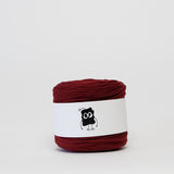 Blood Red: Reclaimed T-Shirt Fabric Yarn